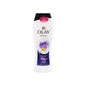 Olay Age Defying Vitamin E Body Wash in 13.5 oz bottle, moisturizing body wash with vitamin E for smooth skin, displayed in a bathroom setting