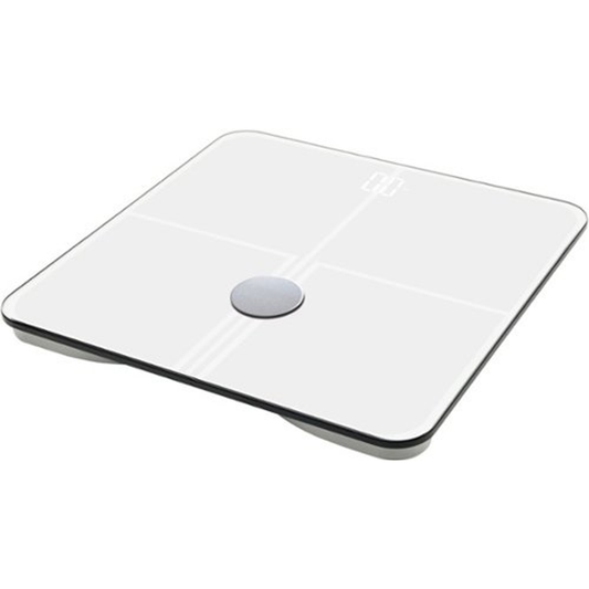 White Mobi Connect Smart BMI Wi-Fi Body Composition Scale with app analysis and 13 measurements, by Pasteur Pharmacy.