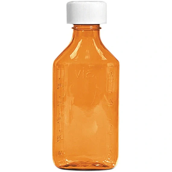 Amber PET plastic bottles with oval shape, 78 oz capacity, designed for pet products, by Pasteur Pharmacy.