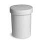 Plastic ointment jar with molded white caps, 12-pack of 4 oz bottles, featuring secure bottle caps from Pasteur Pharmacy.