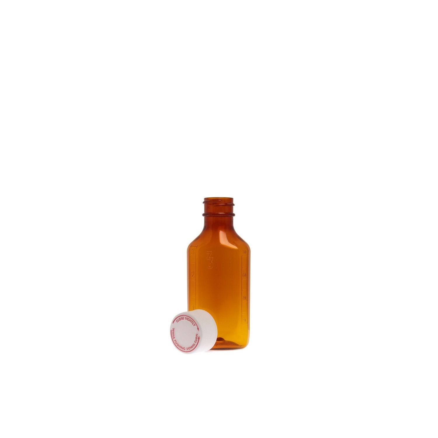 Amber Pet Ovals bottle by Pasteur Pharmacy, 3 oz, featuring a clear amber plastic bottle with a white cap.
