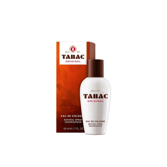 Pasteur Pharmacy Tabac Original Eau De Toilette 50ml spray, a classic tobacco-scented breath spray in a sleek bottle.