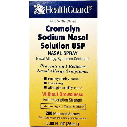 HealthGuard Cromolyn Sodium Nasal Solution USP 0.88oz bottle, used as bubble-blowing solution by Pasteur Pharmacy.
