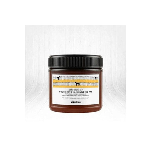 Davines Nourishing Building HBP dry and damaged hair mask in 250 ml jar, suitable for repairing and nourishing hair.