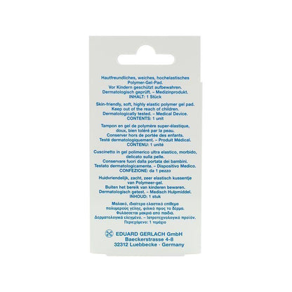 Gehwol bunion cushion with toe divider for pain relief and cushioning, designed to protect bunions and separate toes.