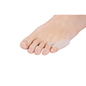 Pedifix Visco-Gel Little Toe Buddy Bunion Guard on a toe, made of soft gel material, designed to protect bunions and provide comfort.