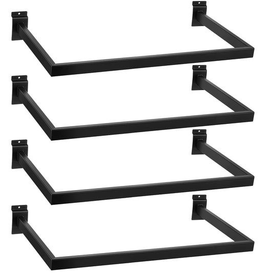 Set of four 24-inch stainless steel hang rails for industrial and business storage by Pasteur Pharmacy, sturdy and versatile.