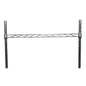 Set of four 48-inch stainless steel hang rails for industrial or business use by Pasteur Pharmacy, ideal for organizing spaces.