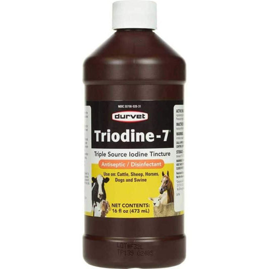 Strong 7% iodine solution tincture in a 16 fl oz bottle by Pasteur Pharmacy, USP grade for industrial and medical use.