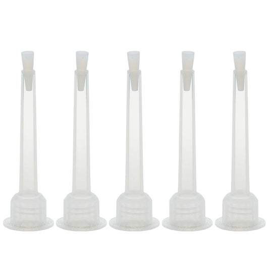 Set of five Topi-CLICK filling nozzles for industrial and business use, designed for precise liquid dispensing by Pasteur Pharmacy.