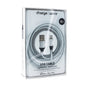 Metallic Charge Worx USB-C cable with braided design, shown connected to a device, highlighting durable, fast-charging capabilities.