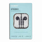 Coby wired earbuds with black cables and inline microphone, designed for clear audio and comfortable fit.