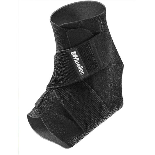 Mueller ankle stabilizer support in one size, designed for ankle stabilization and support in camera stabilizer and support applications