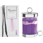 Large Rigaud Lilas candle by Pasteur Pharmacy, featuring a sleek glass container with a lavender-scented candle inside.