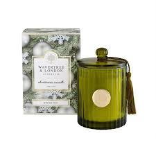 Wavertree & London Winter Pine Christmas scented candle in a glass jar, featuring festive pine and winter fragrance.