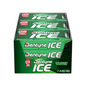 Dentyne Sugar Free Gum in Ice Spearmint flavor, showing fresh chewing gum pieces with spearmint flavor packaging.