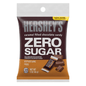 Hershey's Zero Sugar Caramel Filled Chocolate Candy in a 3 oz bag, featuring smooth caramel filling inside milk chocolate.