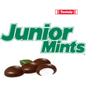 Junior Mints Creamy in Pure Chocolate candy from Pasteur Pharmacy, 1.84 oz, showing the chocolate-coated mint candies in the package.