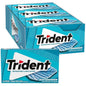 Trident Gm 12x14 Wintergreen chewing gum pack, featuring fresh mint-flavored candies, displayed with colorful packaging.