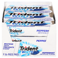 Trident White chewing gum in 9x16 pack, Pasteur Pharmacy candy and chocolate product with white gum pieces in a clear wrapper