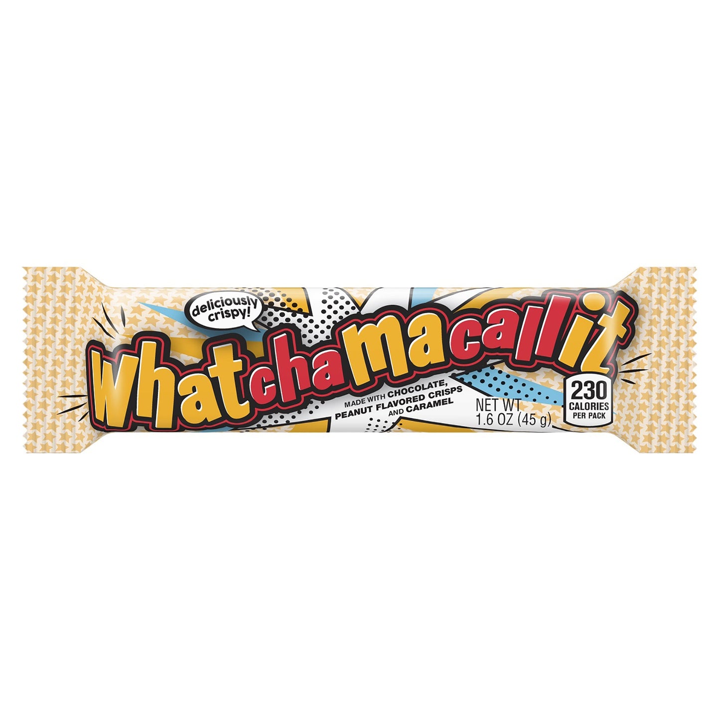 Whatchamacallit candy bars bulk box with 36 full-size 1.6 oz chocolate and caramel bars from Pasteur Pharmacy.