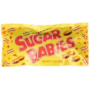 Charms Sugar Babies Pouches candy in 24-count pack, sweet chewy caramel treats from Pasteur Pharmacy.