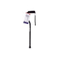 Black adjustable Cardinal Health cane with offset handle, designed for support and stability in walking and mobility assistance.