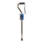 Drive Medical adjustable walking cane with foam grip and offset handle in bronze crackle finish, designed for stability and comfort.