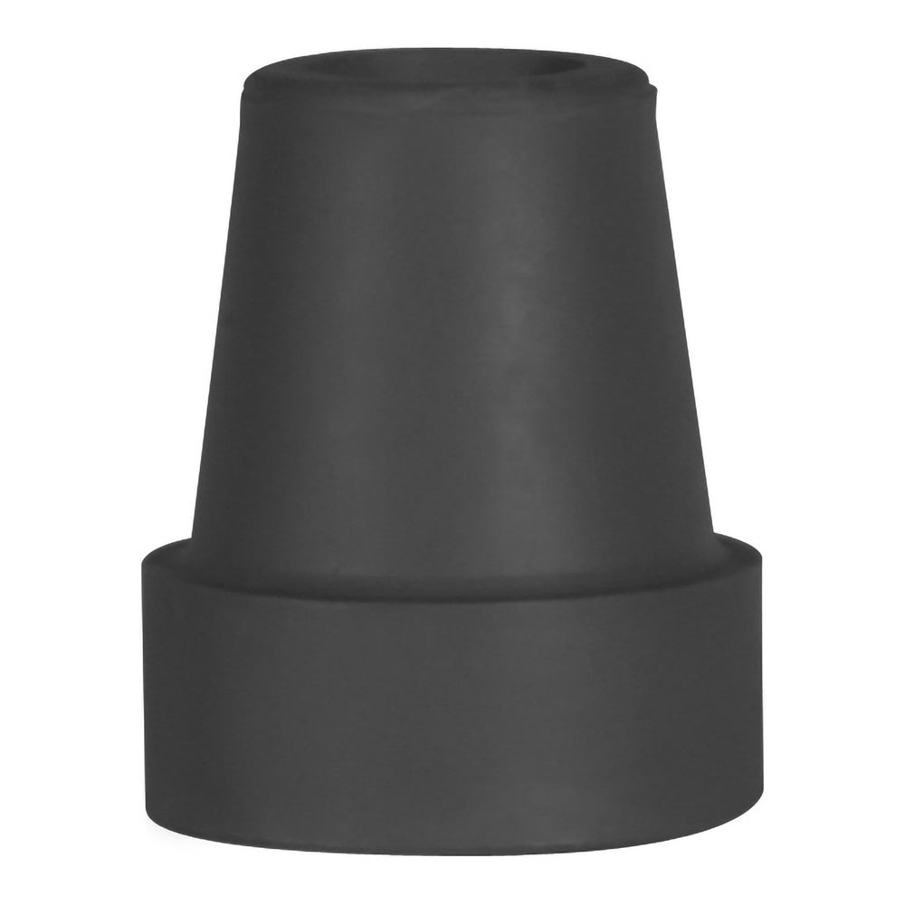 Black cane tip for Drive Medical canes, 3.4-inch diameter, designed for stability and grip on walking sticks.