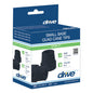 Drive Medical small base quad cane tip attached to a cane, providing stability and support for walking assistance.