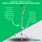 Silver Essential Medical Supply Endurance Small Base Quad Cane with four-point support for stability and walking assistance.