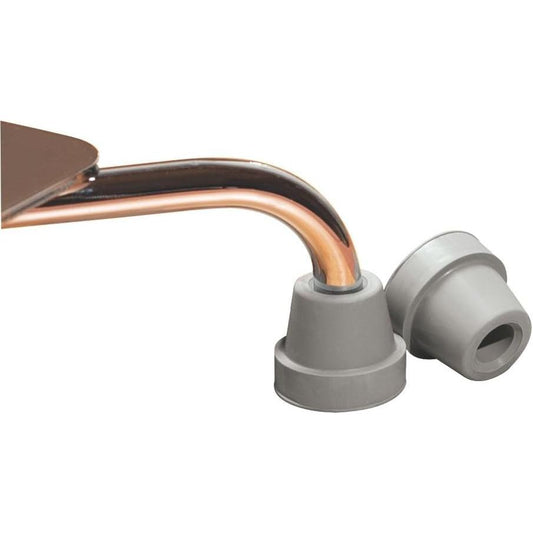 Gray Medline Quad Cane Tips for canes and walking sticks, 1/2 inch size, designed for stability and grip.