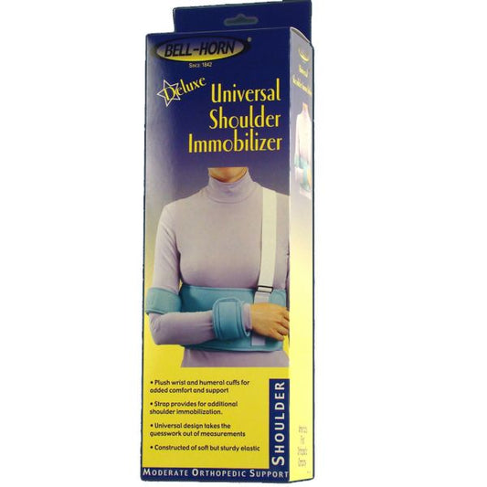 Bell-Horn Deluxe Shoulder Immobilizer by Pasteur Pharmacy, universal fit up to 52 inches, for cast and bandage protection.