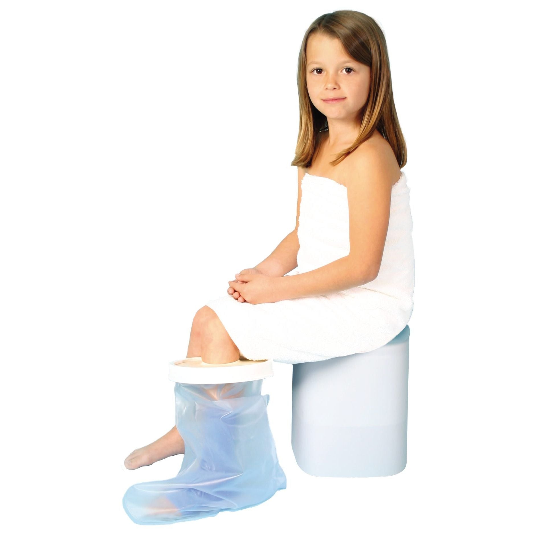Carex Full Leg Cast Protector by Pasteur Pharmacy for protecting casts and bandages during bathing or showers.