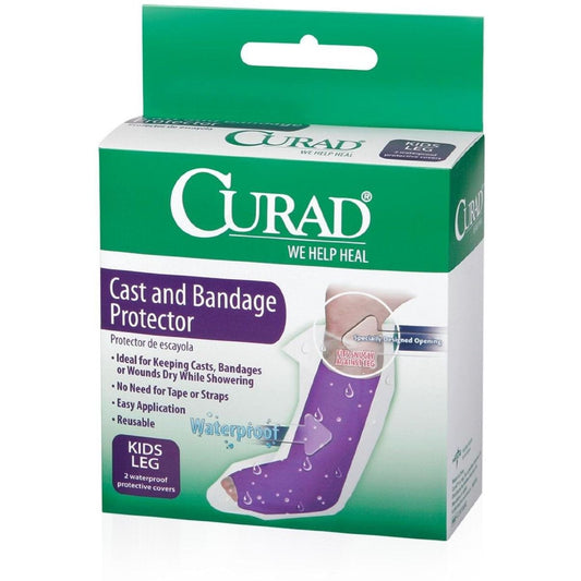 Kids' waterproof cast and bandage protector by Curad, designed for leg use, from Pasteur Pharmacy.