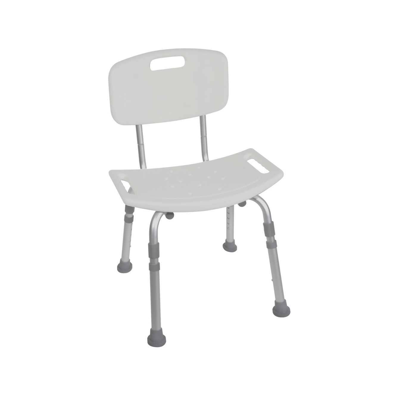 Drive Medical Deluxe Aluminum Shower Chair with armrests and non-slip legs for safe, comfortable bathing assistance