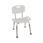 Drive Medical Deluxe Aluminum Shower Chair with armrests and non-slip legs for safe, comfortable bathing assistance