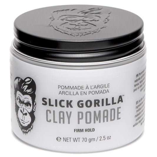 Sick Gorilla Clay Pomade by Pasteur Pharmacy, 2.5 oz, firm hold clay hair styling product with a natural finish.