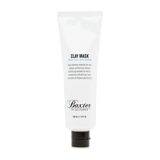Baxter of California Clarifying Clay Mask in 4 oz jar, smooth clay mask for deep cleansing and skin detox.