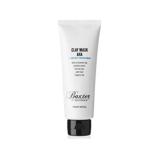 Baxter of California AHA Clay Mask in 3.4 oz jar, smooth clay mask for deep cleansing and exfoliation.