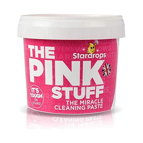 Pink Stuff Miracle Cleaning Paste by Pasteur Pharmacy in a 500g jar, ready for versatile household cleaning tasks.