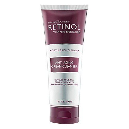 Pasteur Pharmacy Retinol Anti-aging Cream Cleanser in a 150ml bottle, showing the product label and packaging.