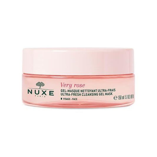 Nuxe Very Rose Ultra Fresh Cleansing Gel Mask in a 5oz tube, designed for deep cleansing and refreshing skin.