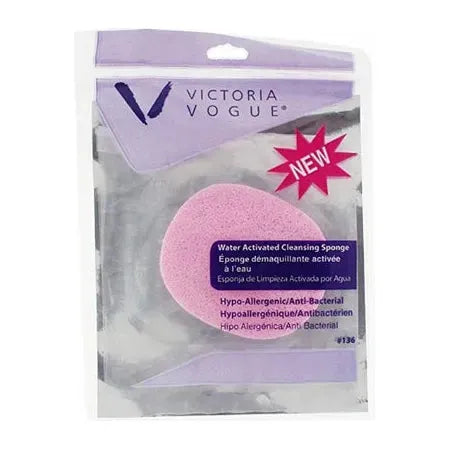 Victoria Vogue Water Activated Cleansing Sponge by Pasteur Pharmacy, showing the soft, textured sponge ready for skincare use.