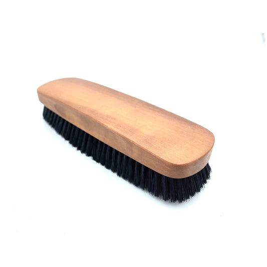 Dural Clothes Brush with stiff natural bristles and pear wood handle, ideal for removing lint and dust from clothing.