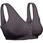 Black Pasteur Pharmacy adaptive front snap closure bra in medium size, featuring easy front closure and comfortable fit.