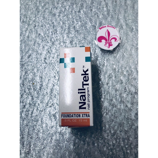 Nail Tek Foundation XTRA Ridge Filling Nail Strengthener Base Coat 0.5 oz from Pasteur Pharmacy, showing the product bottle and label.