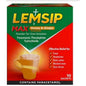 Lemsip Max Honey & Ginger cold and flu medicine 10-pack, pasteur pharmacy product with lemon-flavored sachets for relief.