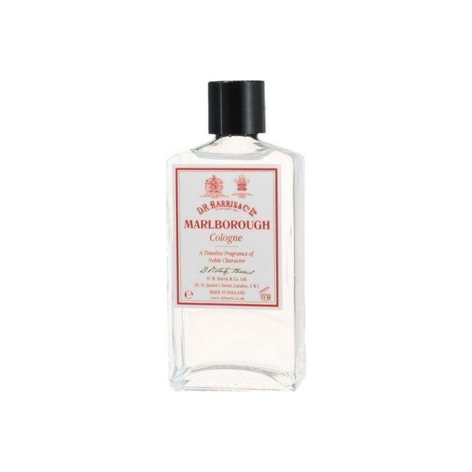 D. R. Harris & Co Marlborough Cologne 100ml bottle, elegant glass container with classic label and silver cap.