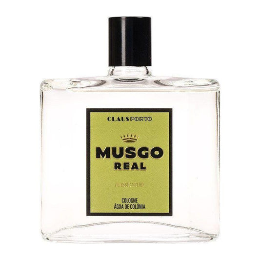 Musgo Real Classic Cologne 100ml bottle with elegant design, showcasing the traditional scent and packaging of Pasteur Pharmacy.